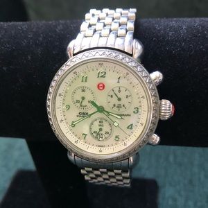 Michele CSX 36mm Diamond Bezel Watch